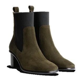 Portland Leather Olive Ankle Boots